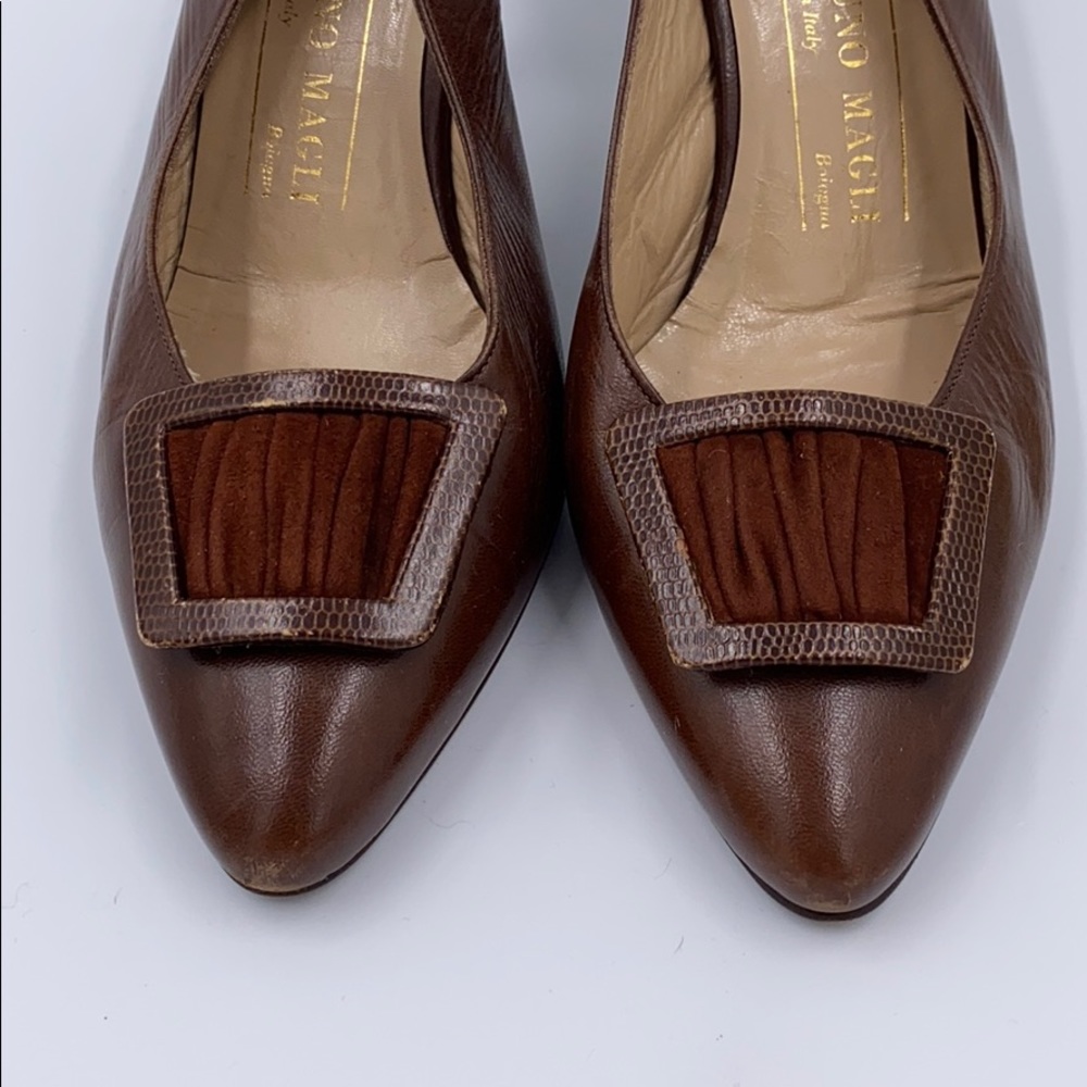 Bruno Magli brown leather heels size 8B . Heels Hight 3” - B3 - Picture 2 of 8